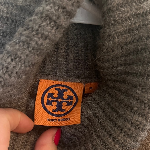 Tory Burch Brown and Gray Turtleneck Sweater - Picture 2 of 3